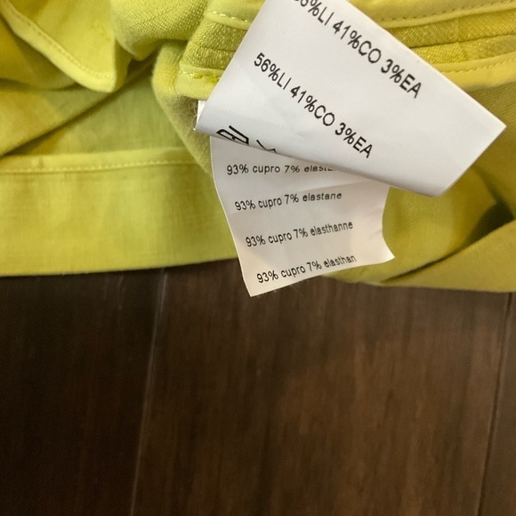 Piazza Sempione Made In Italy Green Linen Blend Ruched Sleeves Jacket Size 40 - Picture 5 of 7